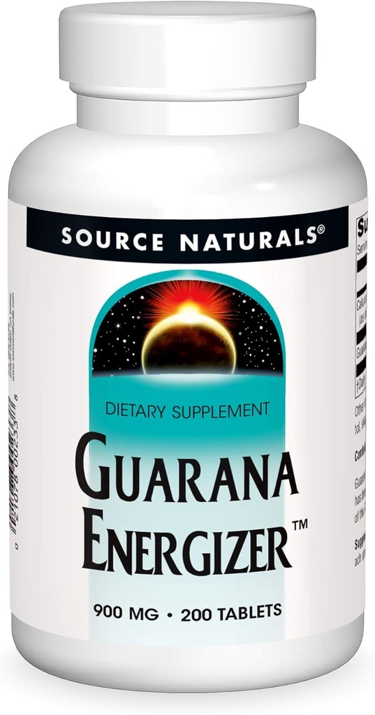 Źródło Naturals Guarana Energizer 900 mg Castene and Energy - 200 tabletek