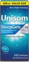 Unisom Nighttime Sleep-Aid Gels, Difenhidramină HCI 50mg, 100 Conte