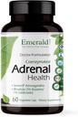 EMERALD LABS Adrenal Health - Stress Relief, Energy Support & Resource Sleep with Sensoril Ashwagandha, B Витамини, Rhodiola & More* - Gluten-Free - 60 Зеленчукови капсули (30-дневна доставка)