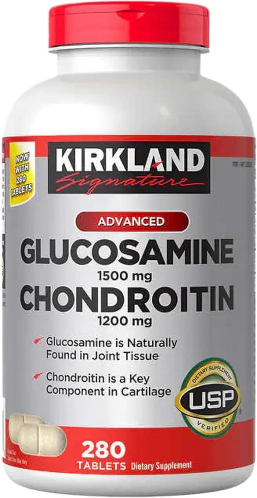 Kirkland Signature Glucosamine & Chondroitin, 280 tabletter