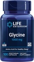 Bizitza luzatzea Glycine, 1000 mg, Aminoazidoa lo osasuntsua, Gluten-Free, Ez-GMO, Begetarianoa, 100 kapsula
