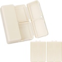 FYY Daily Pill Organizer, 2 Pcs 7 Comment Portable Pill Case Travel Organizer, [Folding Design] Pill Box for Purse Pocket to Hold Vitamins, Cod Liver Oil, Suplemen dan Medication- White
