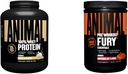 Dzīvnieku 100% sūkalu proteīns Pulveris Vanilla 4lb Bundle Fury Pre Workout Pulveris papildinājums Arbūzs 16.96oz