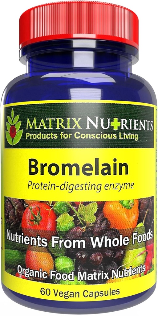 BROMELAIN - vysoko silný, 100% organické, proteín-trávenie Enzyme! Zlepšenie trávenie - Vegánske kapsule (60ct)