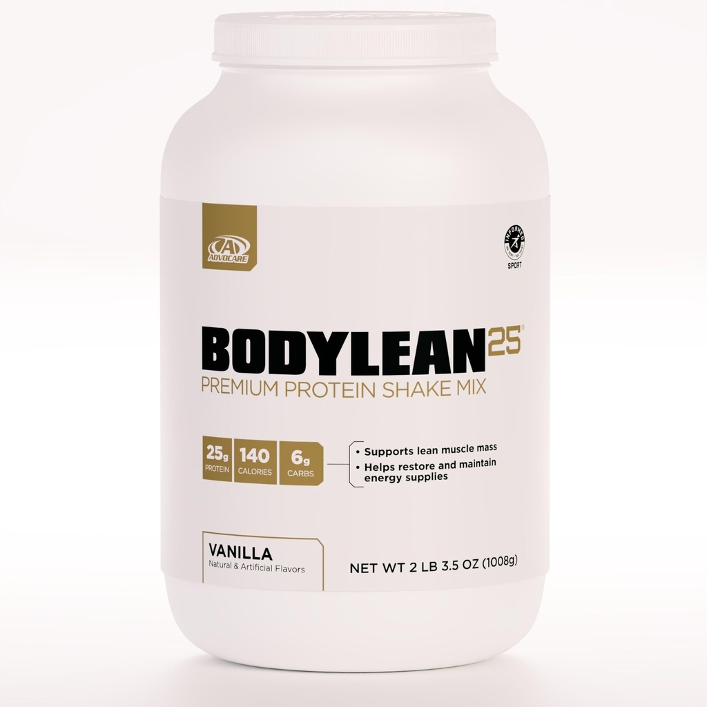 AdvoCare BodyLean25 - Protein Powder with Whey Protein Isolate - Supports Muscle Building & A Lean Body - Offers Energy Support* - Vanilla, 4.5 oz