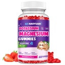 Magnesium Gummies for Kids - Magnesium Glycinate Gummies with Vitamin D3, B6, Potassium & Ashwagandha, Magnesium for Kids & Adults Relaxation, Sleep, Brain & Bone Health -Vegan Strawberry 60ct