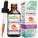 Why Not Natural Vitamin B Complex Liquid Drops - Supplement for Women - Vegan and Sublingual Forms of B1 B2 B3 B5 B6 Biotin Folate and Choline - Plus Blend for Energy Support