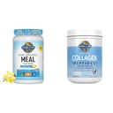 Garden of Life Vegan Protein Powder - Raw Organic Meal Replacement Shakes - Vanilla - Pea Protein & Grass Fed Collagen Peptides Powder – Unflavored Collagen Powder for Women Men Hair Skin Nails Joints