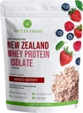 Antler Farms - 100% Feed New Zealand Whey Protein Isolate, Mixed Berry Flavor, 30 Servings, 2 lbs - Delicious, Cold Processed, Rapidly Absorbed, Keto Friendly, NO-Hormones, NO-GMOs