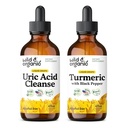 Wild & Organic Uric Acid Cleanse Tincture 4 fl oz & Turmeric Tincture 4 fl oz