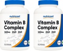 Complexo de vitamina B de alta potencia de Nutricost 462mg, 240 cápsulas (2 botellas) - con vitamina C
