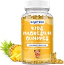 Magnesium Gummies для дітей - Magnesium Citrate Supplement з вітаміном B6, L-теаніном, ромашкою та лимоном Balm - Калм Магній для дітей та дорослих сну, релаксація, ананас Flavor 60 Gummies