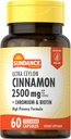 Sundance Ceylon Cinnamon 캡슐 2500mg | 60 알약 | Chromium과 Biotin | 채식주의, 비 GMO 및 글루텐 무료 보충