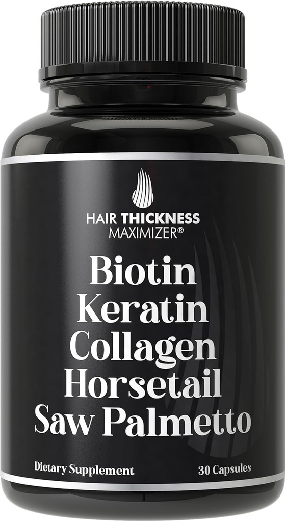 Biotín (5000mcg), Keratín, Kolagén, Horsetail, Saw Palmetto 