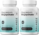 Bisglicinato de magnésio 200mg - Suplemento de Magnésio Quelado de Alta Absorção - Gentil no Estômago, Sem Glúten, Suporta o Sono, Cães Músculos e Humidade Positiva - 120 Cápsulas (Pack of 2)