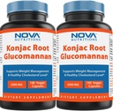 Nova Beslenme 2 Pack Konjac Root Glucomannan Capsules 2000 mg/Serving Veggie Caps 180 Count (Top 360 Capsules)