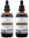 Ashwagandha Tincture Alcohol- Free Extract, USDA Organic Ashwagandha Withania Somnifera Anti- Stress and Relaxation 2x4 OZ