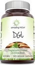 Amazing India DGL 500 mg 120 Veggie Capsules Supplement 