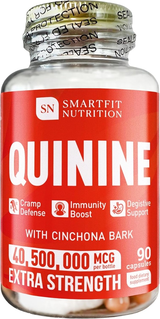 Quinine Tablets - Quinine Capsules con Cinchona Bark - Pillole per Supporto Immune - Quinine Supplement - Made in USA - Extra Strength Quinine Capsules - Erbe Quinine Pillole