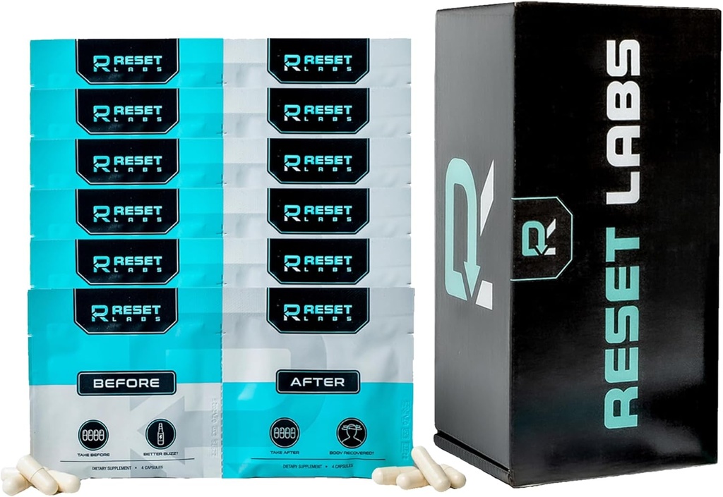 Voor & na het drinken van pillen - Dhm, melkdistel supplementen Extract - Na het drinken van capsules met lever ondersteuning - Herstellen van pil met gember, Elektrolyten voor betere ochtend (6 Packet)