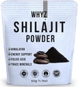 WHYZ Shilajit Powder, 50g (1.7 oz), Shilajit Pure Himaláján Ásvány Fulvic Acid Powder, Pure Shilajit és Fulvic Ásványok Összeg Immuntámogatás és Energia Supplement, 200 szerváció