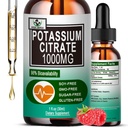 Potassium Citrate Liquid Drops,Potassium Supplement 1000mg Liquid Support Muscle Cramp Relief, Heart Health and Sleep,Highly Absorbable for Adults Women & Men, Vegan, 30 Servings