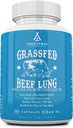 Suplemen Ancestral Grass Fed Lung Suplemen dengan Liver, 500mg, Lung and Liver Suplemen Lung, Respiratory, Vascular, and Circular Health, Non-GMO, 180 Capsules