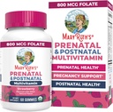 MaryRuth Organics Prenatal Vitaminas para Mulleres | USDA Organic Prenatal Gummies | Vitaminas postnatales para a lactancia materna | Metilfolate 800 mcg DFE | Iodine | Vegan | Non GMO | 30 servizos