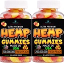 2Pack Hemp Gummies-Premium dầu hỏa Peach Ring Gummy Bears-Aches, Back-Gomitas para Dormir- Peace và thư giãn-Made ở Mỹ
