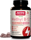 Jarrow Formulas ® Methyl B-12 таблеток, 500 мг, Дієтичні добавки для клітинного виробництва енергії та Brain охорони здоров'я, 100 Cherry Flavor Черевні таблетки, 100 день постачання