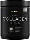 ELMNT Super Collagen Powder for Women Weight Loss + Beauty w. Probiotiká, Kyselina hyalurónová, ACV, KSM-66, Biotin - Premium Multi Collagen Peptides Protein Supplement Colageno for Women (Unflavred)