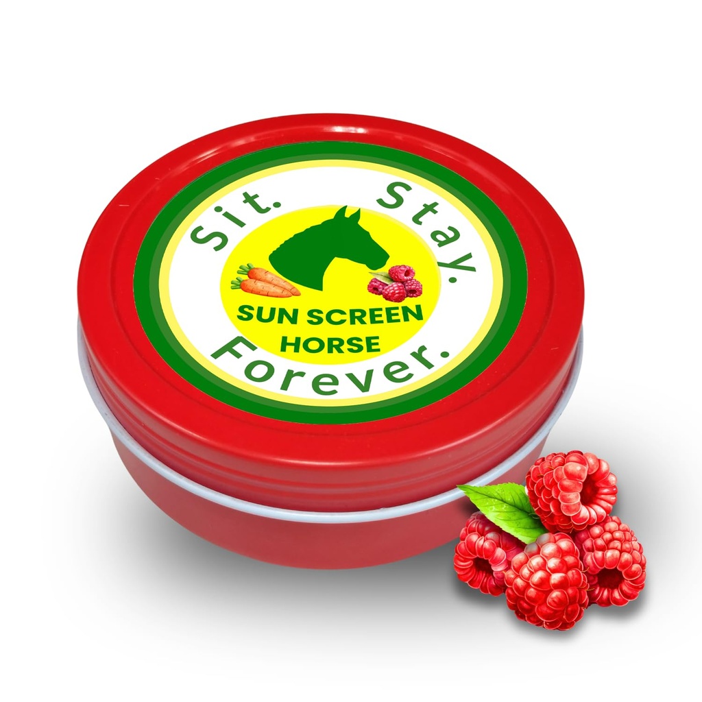 Sit Stay Forever Organic Sunscreen & Moisturizer für Pferde, Suncoat, Sonnenschutz für Nase und empfindliche Haut, Sonnenschutz für Pferde, Zinkfrei, Equine Sonnencreme, Equine UV Protection, 4 Unze