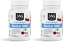 Whole Foods Market, Methyl B-12 Lozenges 1000mcg, Cherry Flavor, 60 ct (Pack of 2)