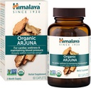 Himalaya Organic Arjuna, 60 jours d'approvisionnement - Supplément à base de plantes pour soutenir la santé cardiaque et la pression artérielle normale - USDA Organic, Vegan, Non-OGM, Sans gluten, 700 mg, 60 Caplets