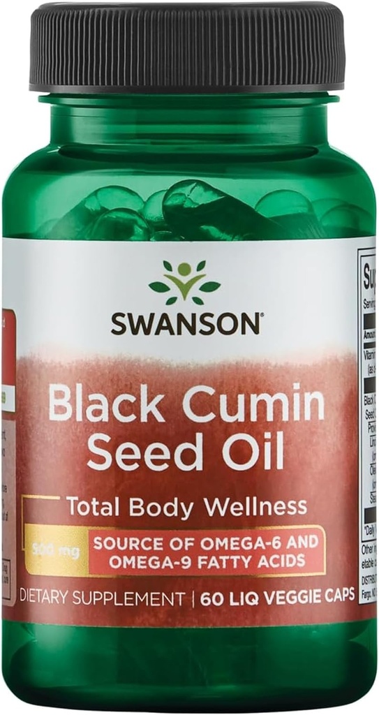 Swanson Musta Cumin Seed Oil 500 Milligrams 60 Liq Vegcap