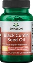 Swanson Black Cumin Seed Oil 500 Milligrammen 60 Liq Vegcap