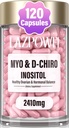 Inositol Suplemen - Myo- Inositol dan D-Chiro Inositol Plus Folate dan Vitamin D - Keseimbangan Hormone Kesehatan & Sehat Ovarian Dukungan untuk Perempuan Ideal 40: 1 Ratio- 009