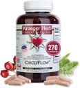 Kleger Herbgets, Circu Blood, Hawthorn Phụ giúp cho tim hỗ trợ, Phụ trợ hình tròn nhật báo, khuyến khích hàm tim mạch với Hawthorn Brry, Non-GO, 270 Capsules, làm ở Mỹ