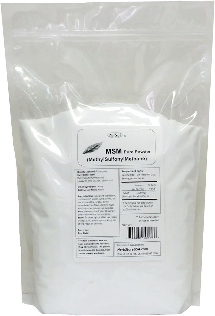 MSM (Methylsulfonylmethane) אבקת טהורה (4000 גרמים (8.8 lb)