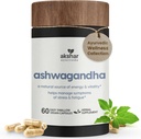 Akshar Ayurveda - Capsule Ashwagandha cu extract de rădăcină Ashwagandha și pulbere - Suport adaptogen din plante pentru stres, mood, energie și vitalitate - Suplimente Vegan Cruzimea-Free Ashwagandha (60 Conte)