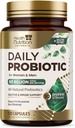 Probióticos 60 Billion CFU + 10 Strains - Daily Probiotic Lactobacillus Blend para apoio inmune, dixestivo e saúde intestinal, prebióticos e probióticos, gas e sangrado para mulleres e homes - 120 cápsulas