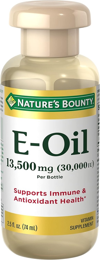 Nature’s Bounty Vitamin E Oil, Supports Immune & Antioxidant, 30,000IU Vitamin E, Topical or Oral, 2.5 Oz