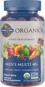Life Organics Miehet 40+ Gummy Vitamiinit - Marja - Certified Organic, ei-GMO, Vegan, Kosher Complete Multi - Metyyli B12, C & D3 - Gluteeni, soija ja maitotuotteet, 120 Real Fruit Gummies