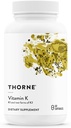 THORNE - Vitamin K - Vitamine K1 und K2 (als MK-4 und MK-7) Beilage - Unterstützt starke Knochen* - Klinisch untersucht - Gluten, Dairy & Soy-Free - 60 Portionen