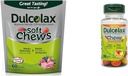 Dulcolax Soft Chews Saline Laxative Mixte Berry (60ct) Gentle Constipation Relief, Magnésium Hydroxyde 1200mg & Chewy Fruit Bites, Saline Laxative, Fruits assortis (30ct) Cramp-Free Constipation Relief