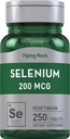 Piping Rock Selenium 200mcg | 250 Tablet | Vegetarian, Ez-GMO eta Gluten Free Suppleemnt