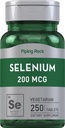 Piping Rock Selenium 200mcg Tablets | 250 Count | Vegetarian, Non-GMO, Gluten Free Supplement
