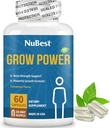 NuBest Grow Power - doplněk vápníku - doplněk hořčíku s vitaminem D3, B6, zinek, fosfor a multivitamin pro silné kosti, celkové zdraví pro věk 10 + 124; 60 Kapsle 124; 1 měsíc Dodávka