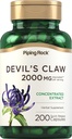Piping Rock Devils Arpa 2000mg 200 Capsules hevbal suplementari l'Equador d'extracció no-GO, Guten Free