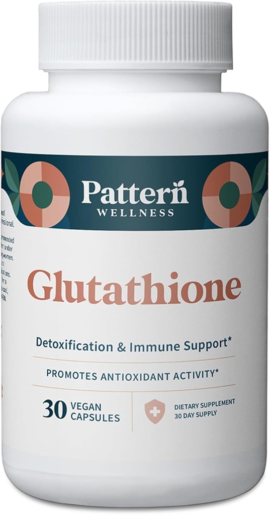 Vzorec Wellness Glutatione dodatek - Aktivno reducirani glutation Formula z dodanim vitaminom C - celica, antioksidant, + Imunsko zdravje podpora - 30 Veganske kapsule